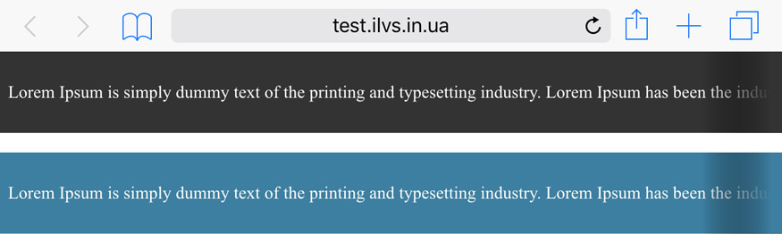 Example of result on iOS